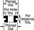 Image of Attribute. Front orientation. Contains Annotated. Grommets, Style 7.